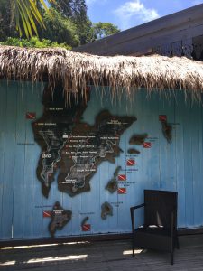 ザ・ターラス ビーチ & スパ リゾート内の壁に描かれた地図